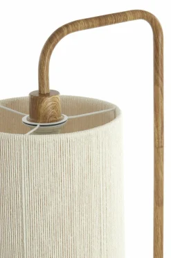 Light en Living Vloerlamp 33,5x28x155 cm DONIO hout print naturel+touw crème