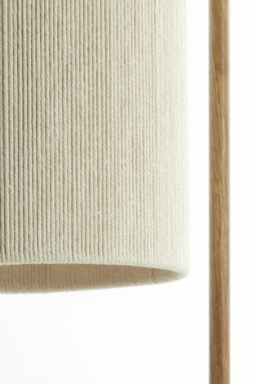 Light en Living Vloerlamp 33,5x28x155 cm DONIO hout print naturel+touw crème