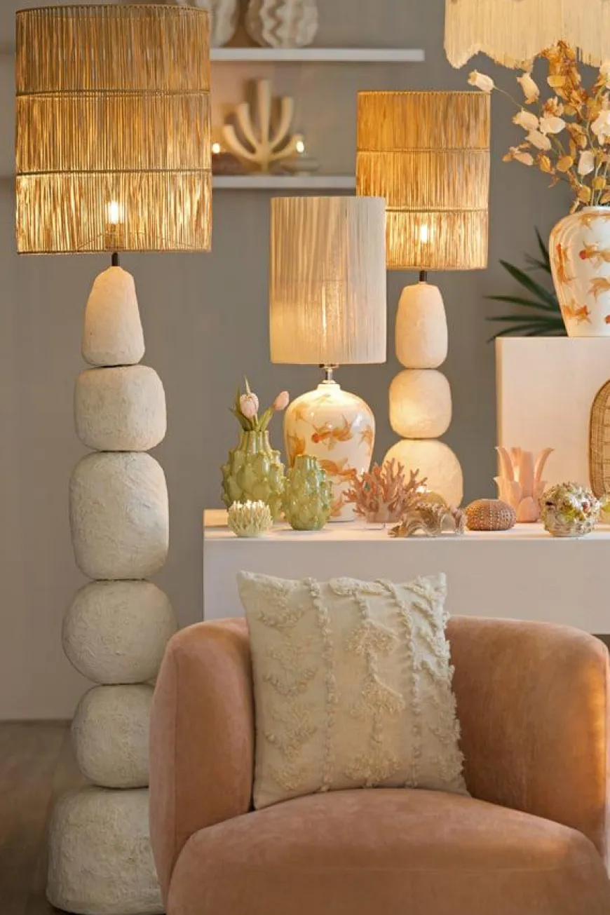 Light en Living Vloerlamp Ø30x135 cm MARREE crème