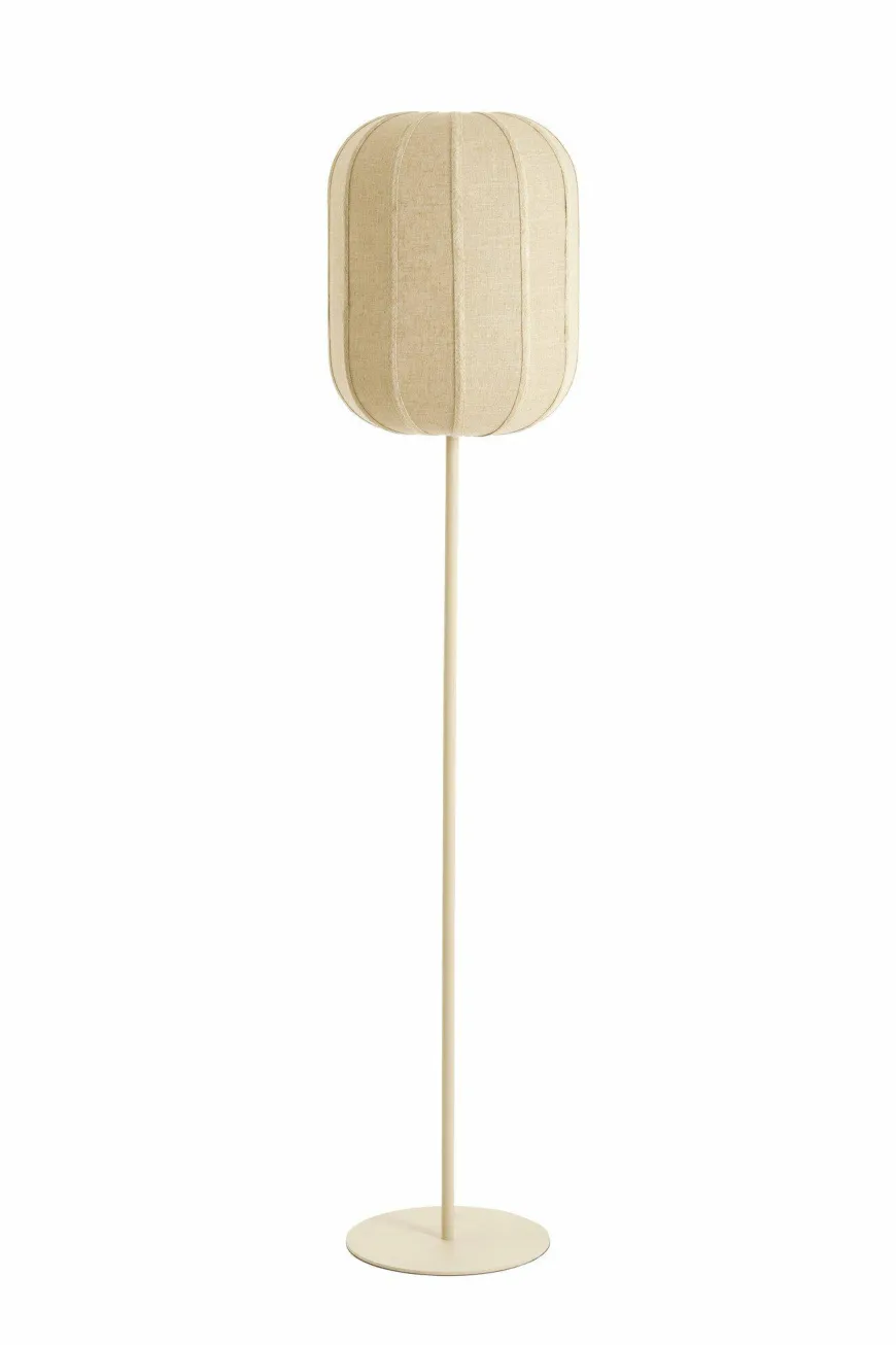 Light en Living Vloerlamp SOLUNE Ø35x165 cm Naturel + Crème – Light & Living