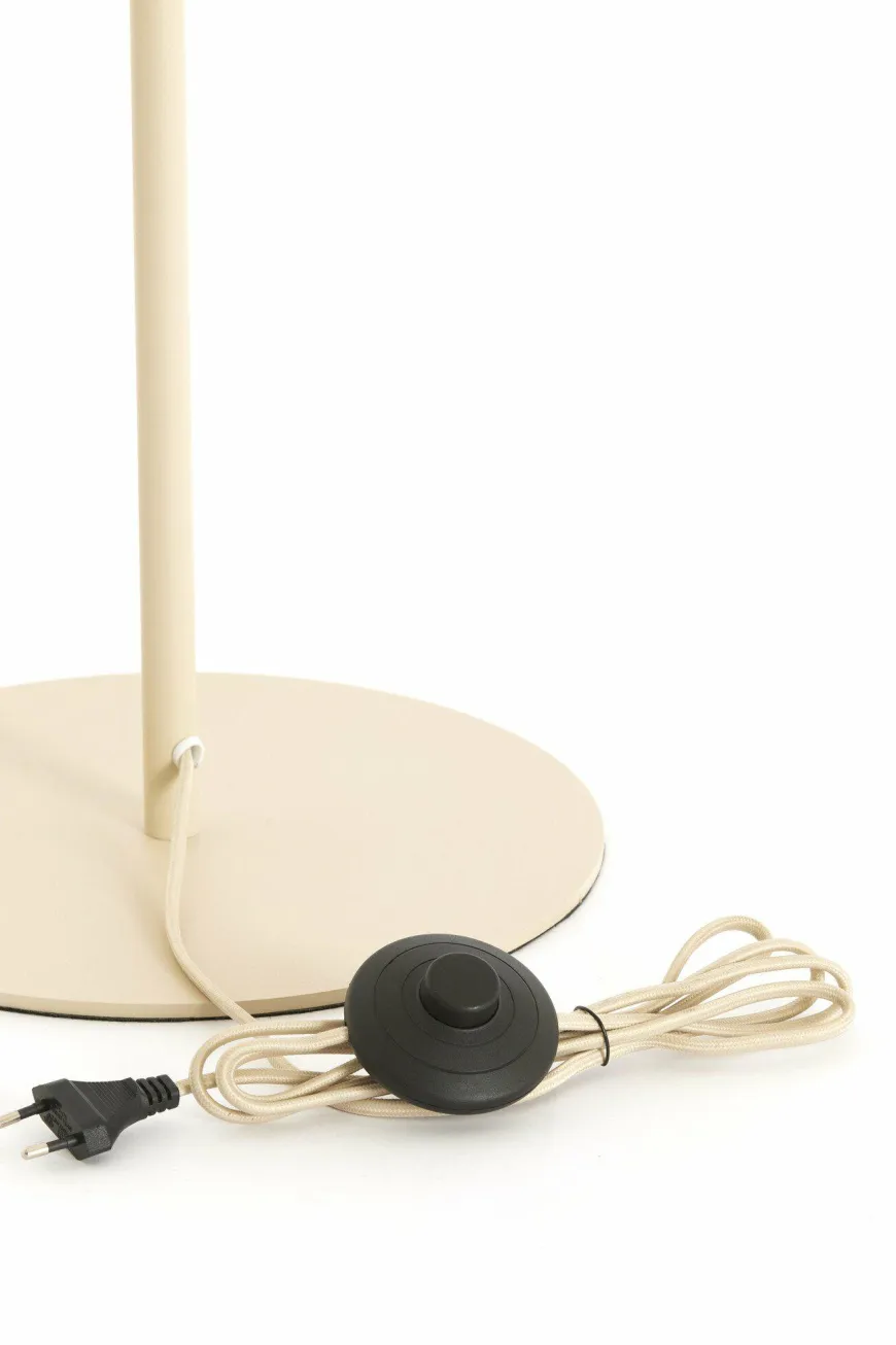 Light en Living Vloerlamp SOLUNE Ø35x165 cm Naturel + Crème – Light & Living