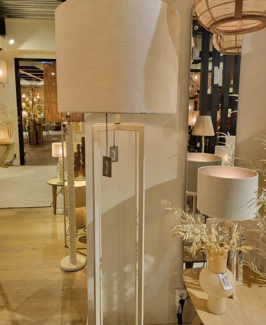 Light en Living Vloerlamp 30x30x140 cm MACE crème