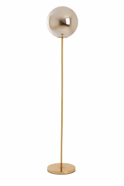 Light en Living Vloerlamp Ø30x160 cm MEDINA glas smoke+goud