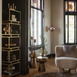 Light en Living Vloerlamp Ø30x160 cm MEDINA glas smoke+goud