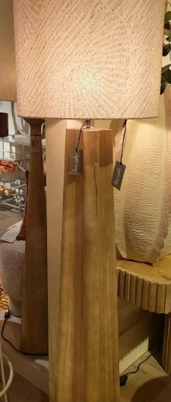 Light en Living Vloerlamp 23x23x125 cm NAVELLI hout mat naturel