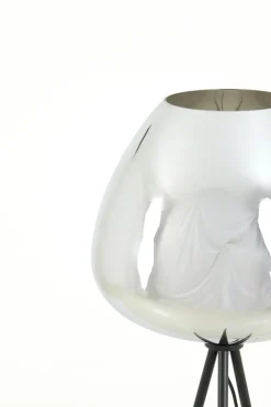 Light en Living Vloerlamp Ø42x146 cm MAYSON mat zwart+glas smoke