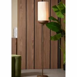 Light en Living Vloerlamp Ø23x159 cm DANIA hout print d bruin+touw crème
