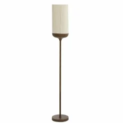 Light en Living Vloerlamp Ø23x159 cm DANIA hout print d bruin+touw crème