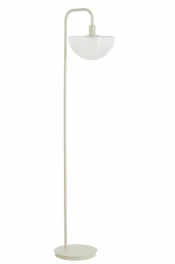 Light en Living Vloerlamp 43x30x165 cm BAYLIE mat creme+helder glas