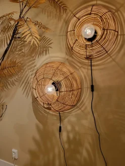 Light en Living Wandlamp Ø40x15 cm MILAN rotan naturel
