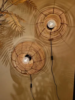 Light en Living Wandlamp Ø40x15 cm MILAN rotan naturel