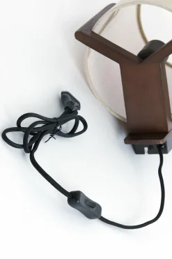 Light en Living Wandlamp 22X18X36 cm Litto donkerbruin+Linnen naturel