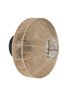 Light en Living Wandlamp Ø43x43 cm LYRA naturel+mat zwart