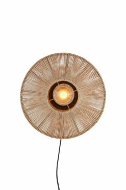 Light en Living Wandlamp Ø31x31 cm LYRA naturel+mat zwart