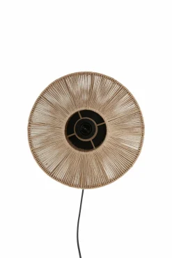 Light en Living Wandlamp Ø31x31 cm LYRA naturel+mat zwart