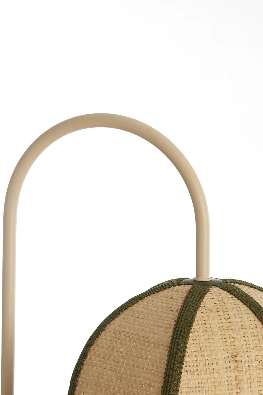 Light en Living Wandlamp 33x25x47 cm SULINA raffia naturel+groen