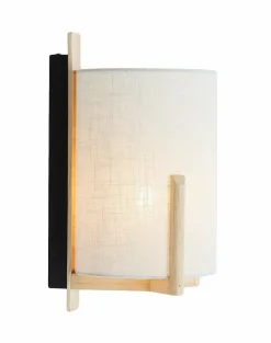 Light en Living Wandlamp 22X18X36 cm Litto naturel+Linnen wit