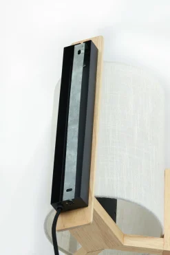 Light en Living Wandlamp 22X18X36 cm Litto naturel+Linnen wit