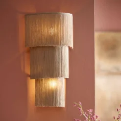 Light en Living Wandlamp 2L 33x14x55 cm MALAIKA taupe