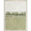 Light en Living Wandornament 60x3,5x80 cm MAREYA olijfgroen+crème