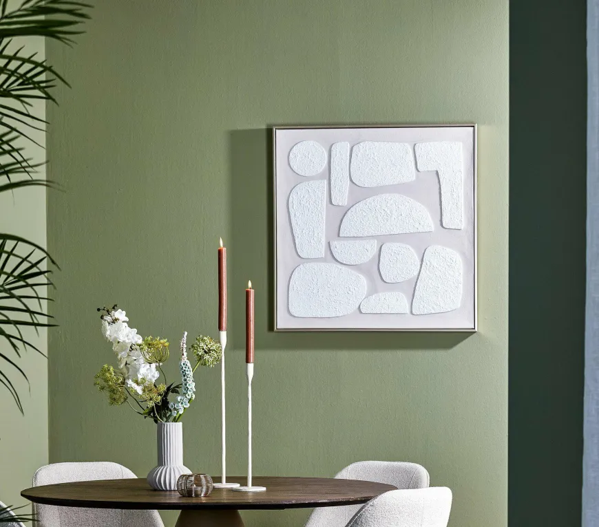 Light en Living Wandornament 80x3,5x80 cm NIEVES zand+crème