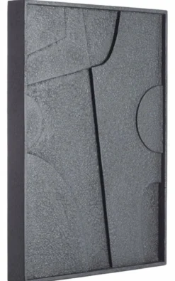 Light en Living Wandornament 80x8x60 cm COLINO hout mat zwart