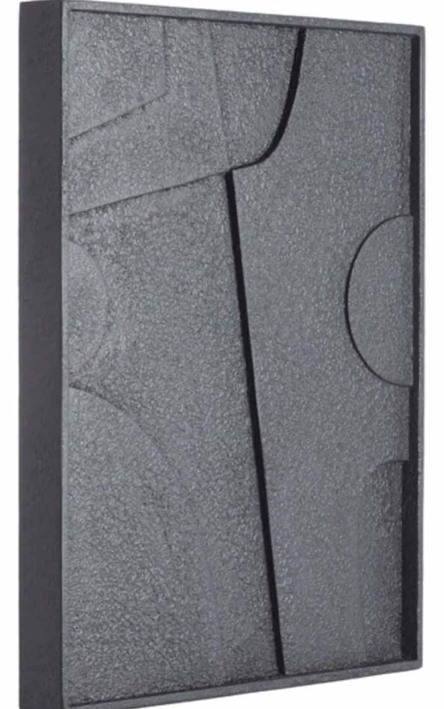 Light en Living Wandornament 80x8x60 cm COLINO hout mat zwart