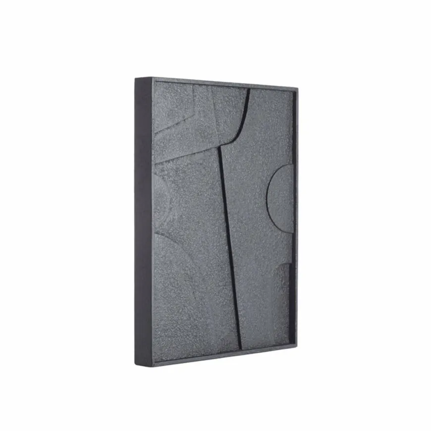 Light en Living Wandornament 80x8x60 cm COLINO hout mat zwart
