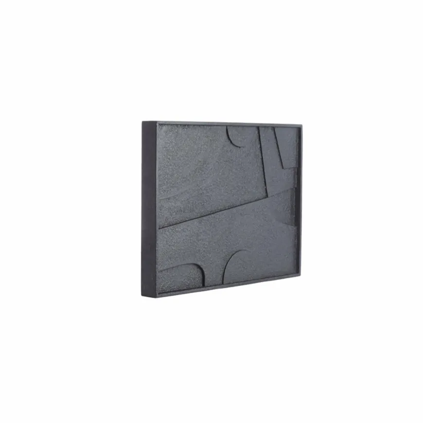Light en Living Wandornament 80x8x60 cm COLINO hout mat zwart