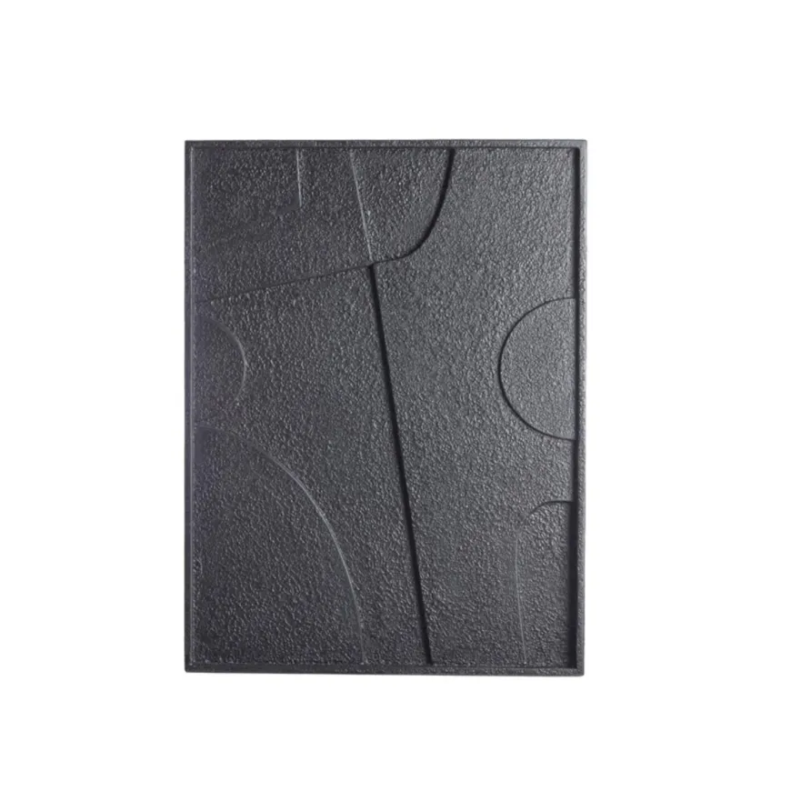 Light en Living Wandornament 80x8x60 cm COLINO hout mat zwart