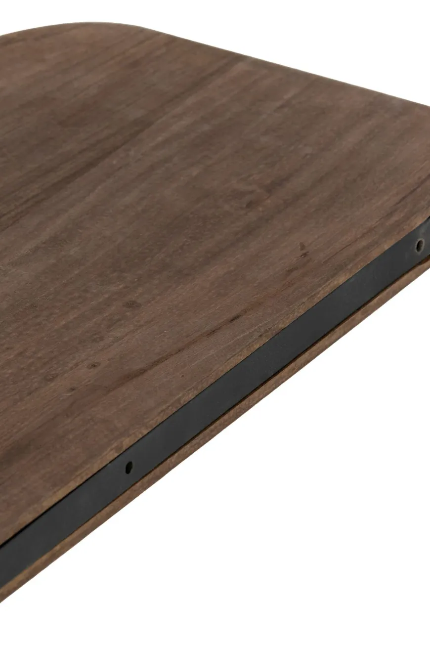 Light en Living Wandplank 50x15x3 cm TARONTU mat grijs/bruin