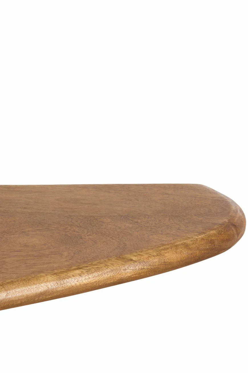 Light en Living Wandplank 80x20x3 cm GINOSU olie bruin