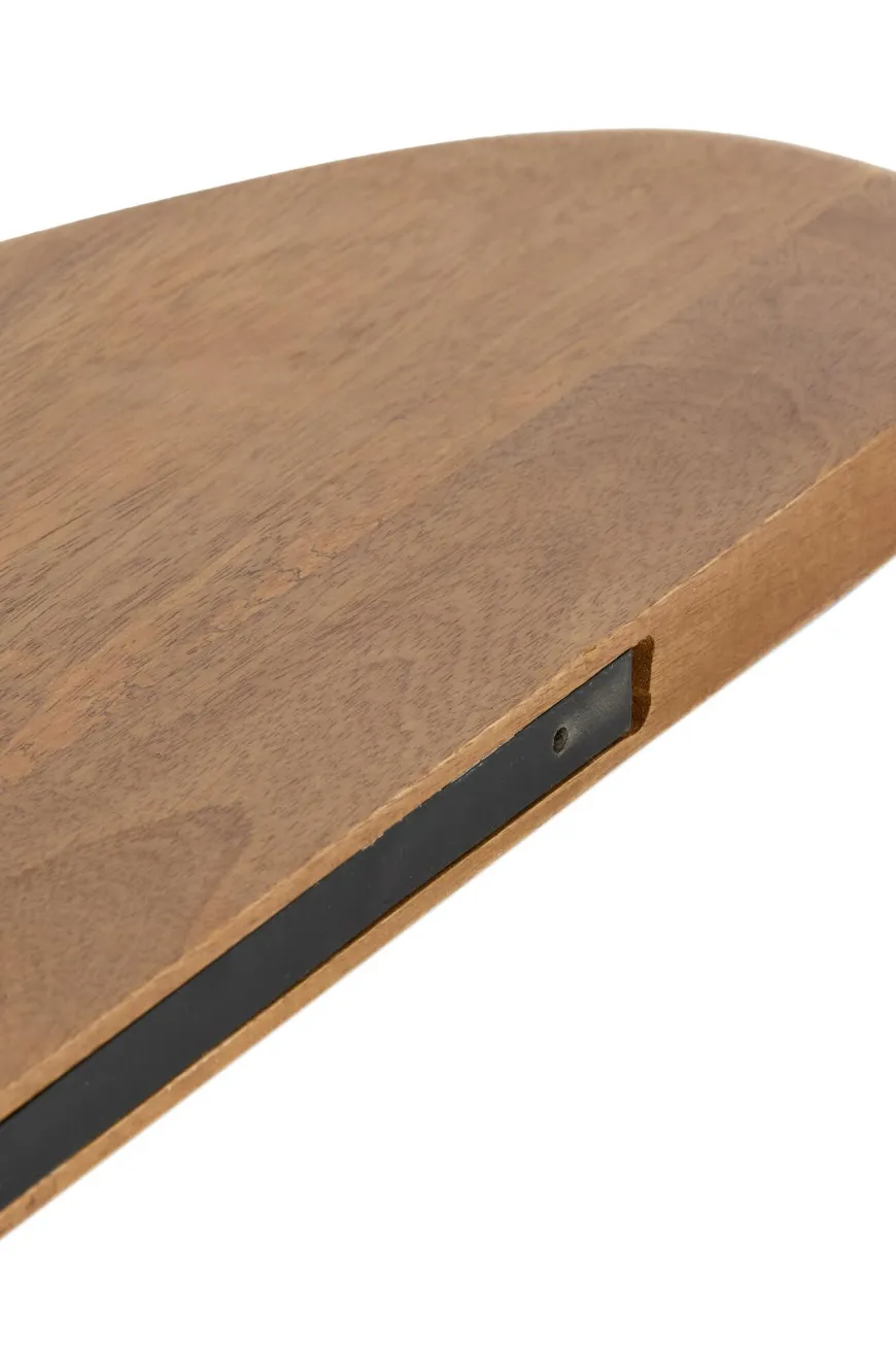 Light en Living Wandplank 80x20x3 cm GINOSU olie bruin