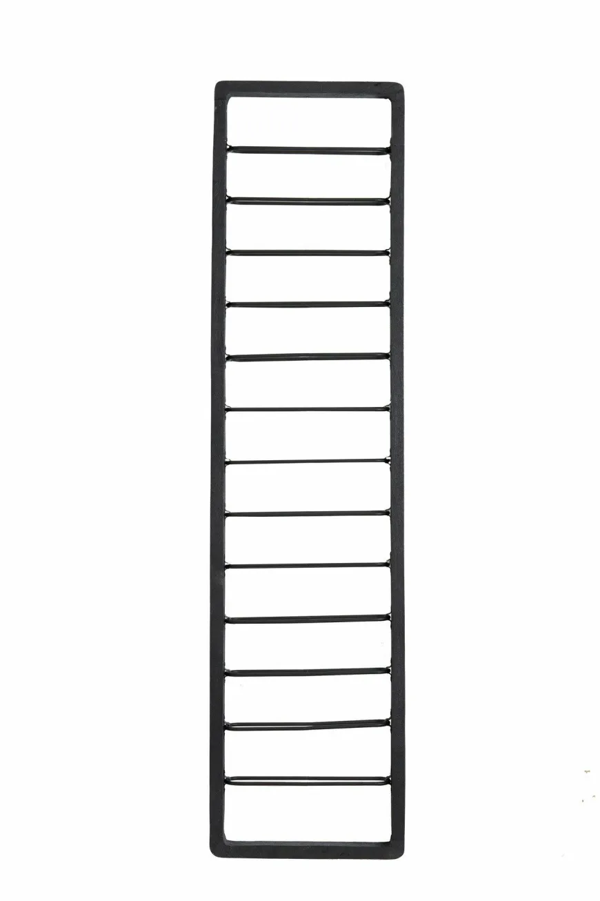 Light en Living Wijnrek 13 flessen 40x6x160 cm SORRENTO hout zwart+zwart