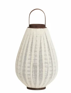 Light en Living Windlicht Ø36X55 cm DAZIO Linen Natural+donkerbruin hout