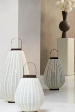 Light en Living Windlicht Ø36X55 cm DAZIO Linen Natural+donkerbruin hout