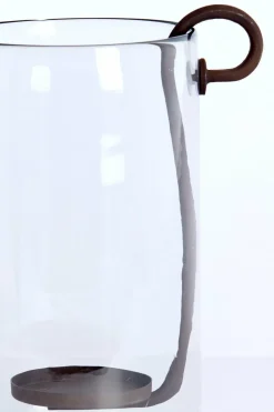 Light en Living Windlicht 23X18X33 cm DOLEGA glas helder+donkerbruin