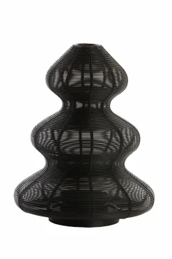Light en Living Windlicht Ø16x19 cm CHRISTMAS TREE mat zwart