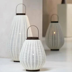 Light en Living Windlicht Ø38X70 cm DAZIO Linen Natural+donkerbruin hout