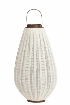 Light en Living Windlicht Ø38X70 cm DAZIO Linen Natural+donkerbruin hout