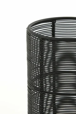 Light en Living Windlicht Lezuza mat zwart Ø10x21 cm