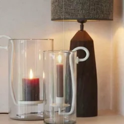 Light en Living Windlicht 17X13X28,5 cm DOLEGA glas helder+creme