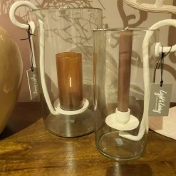 Light en Living Windlicht 17X13X28,5 cm DOLEGA glas helder+creme