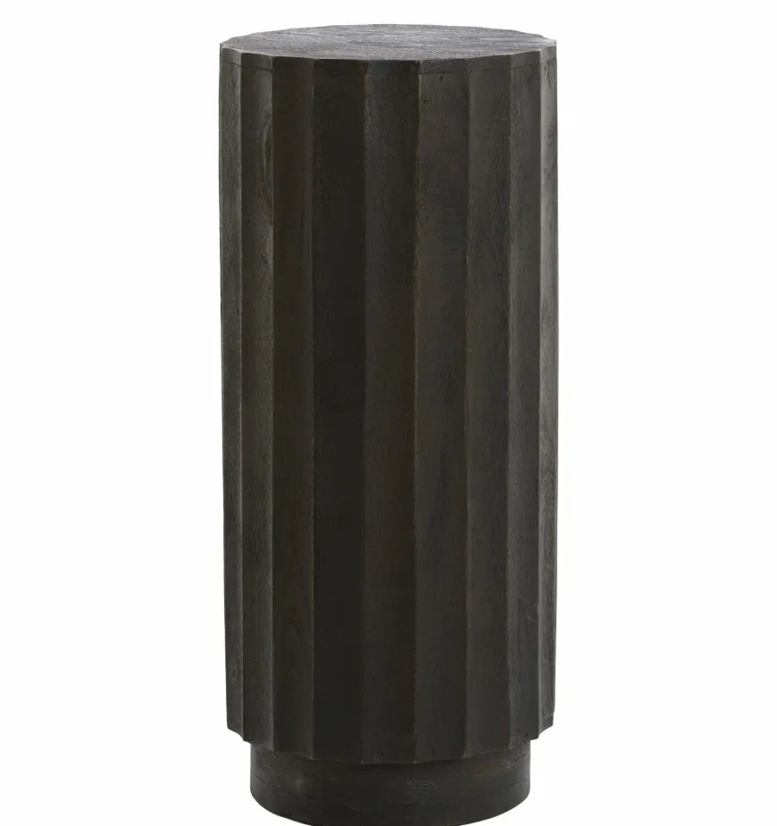 Light en Living Zuil ELLENA Ø35x80 cm | Hout Donkerbruin Mat – Light & Living