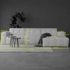 Pepp Interiors Bank Wave 2.5 zits met chaise longue rechts modesto 484
