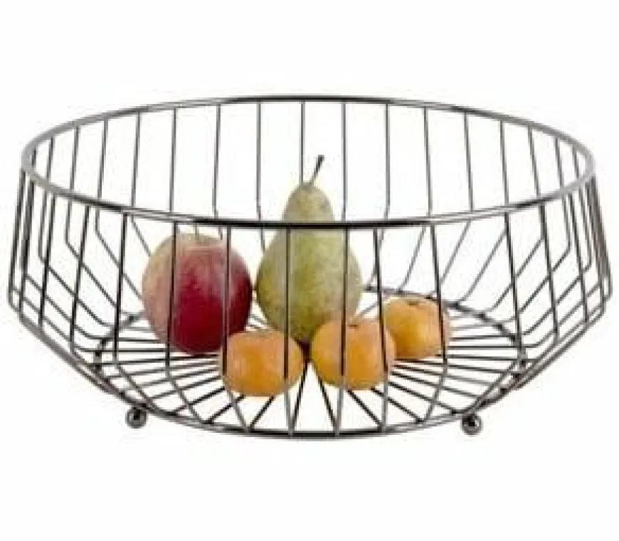 Present Time Fruitschaal Linea Kink groot gun metal