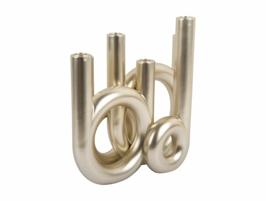 Present Time Kandelaar Rings groot - Metallic Goud