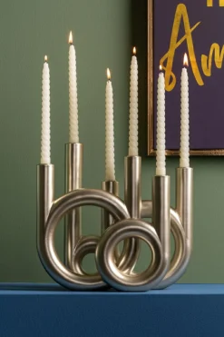 Present Time Kandelaar Rings groot - Metallic Goud