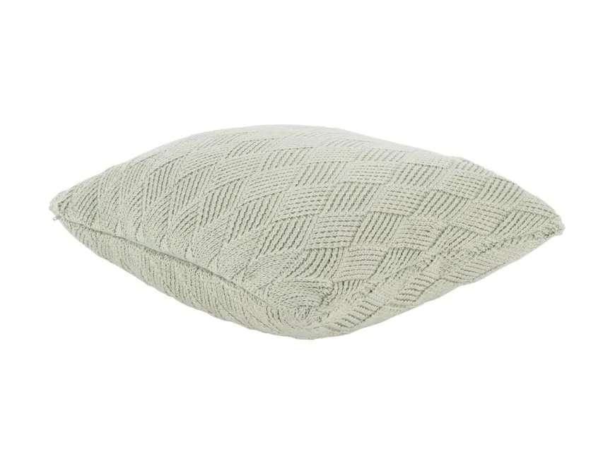 Present Time Kussen Checkered gebreid jadegroen