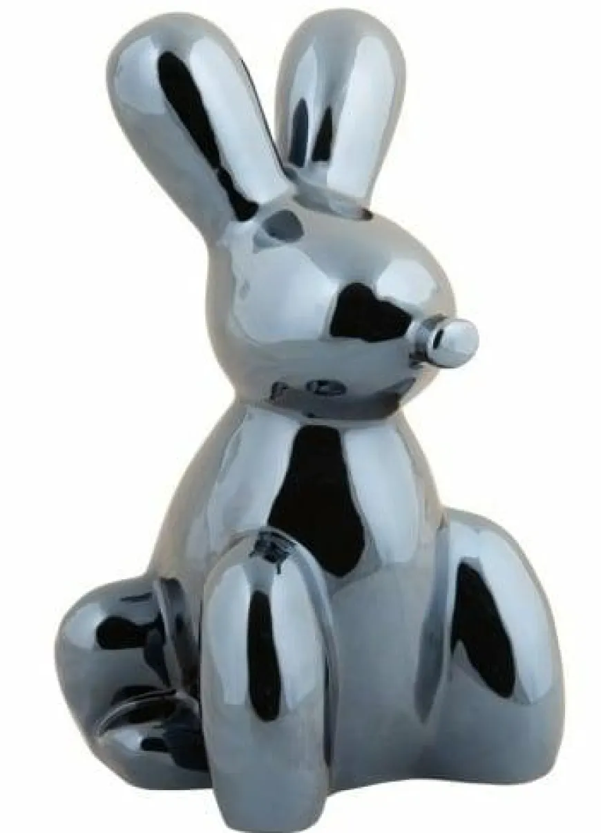 Present Time Ornament Balloon Bunny zwart groot